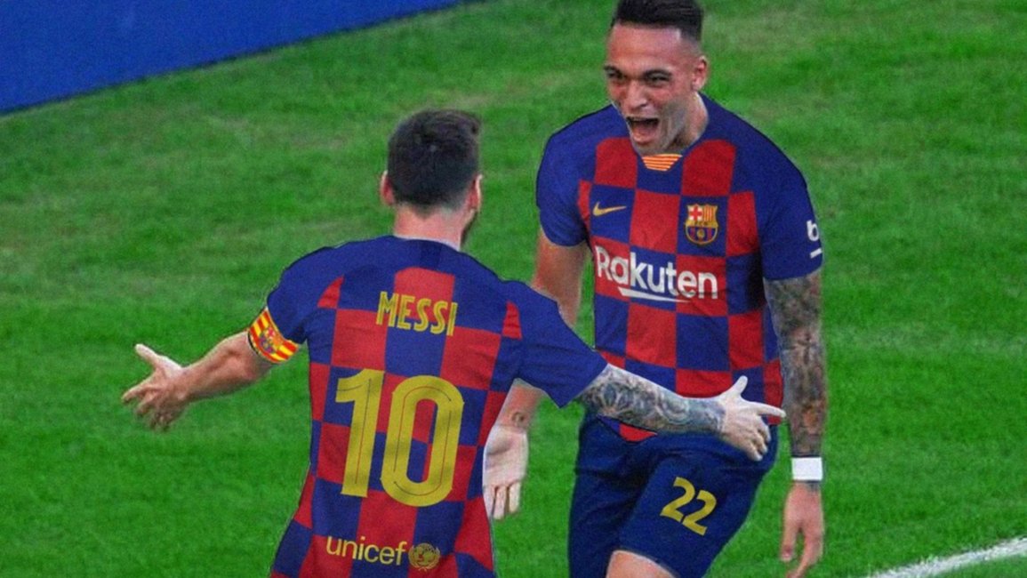 Lionel Messi y Lautaro Martínez jugarían juntos en el Barcelona 