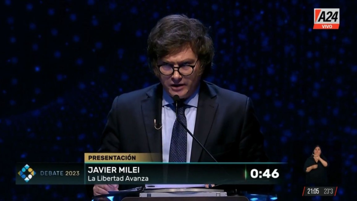 Javier Milei:  "El país esta al borde de su peor crisis de la historia"
