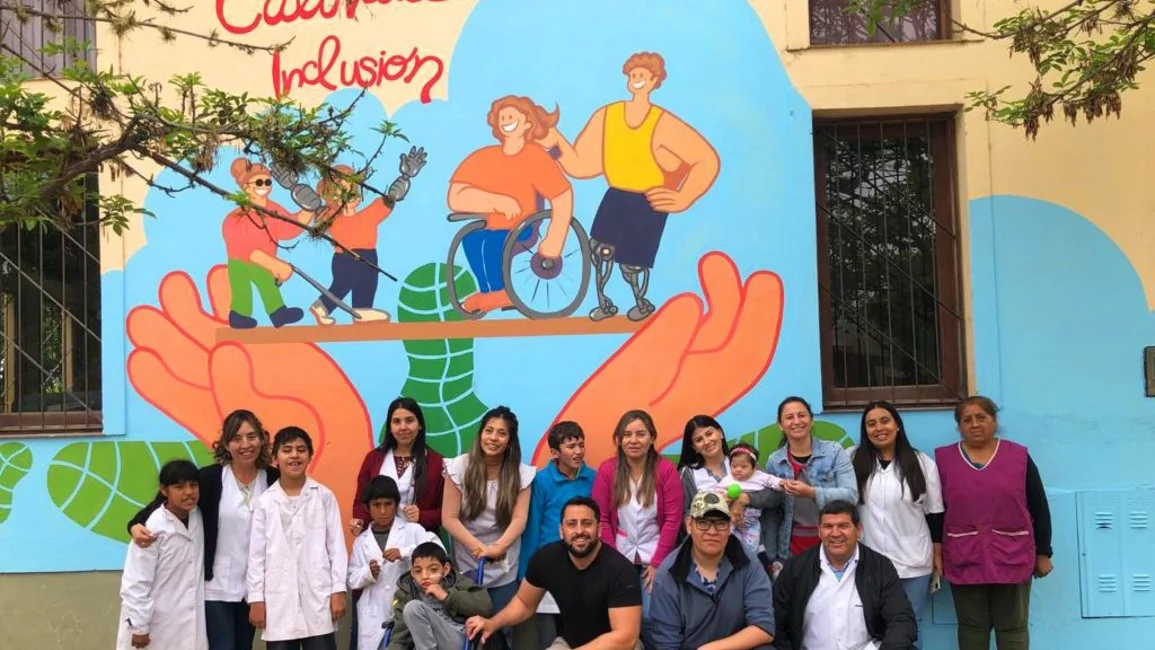 "Cultivarte inclusión", un mural con un fuerte mensaje