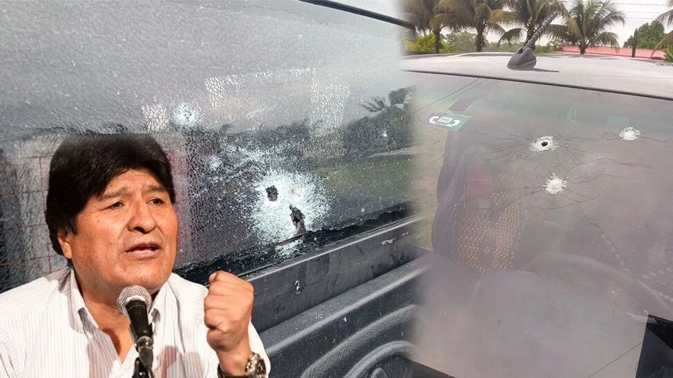 Acribillan la camioneta en la que viajaba Evo Morales: el conductor resultó herido