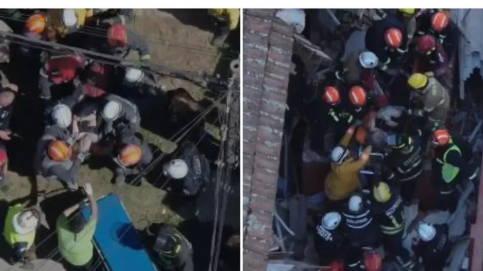 VIDEO. Así rescataron a una mujer de entre los escombros en Villa Gesell