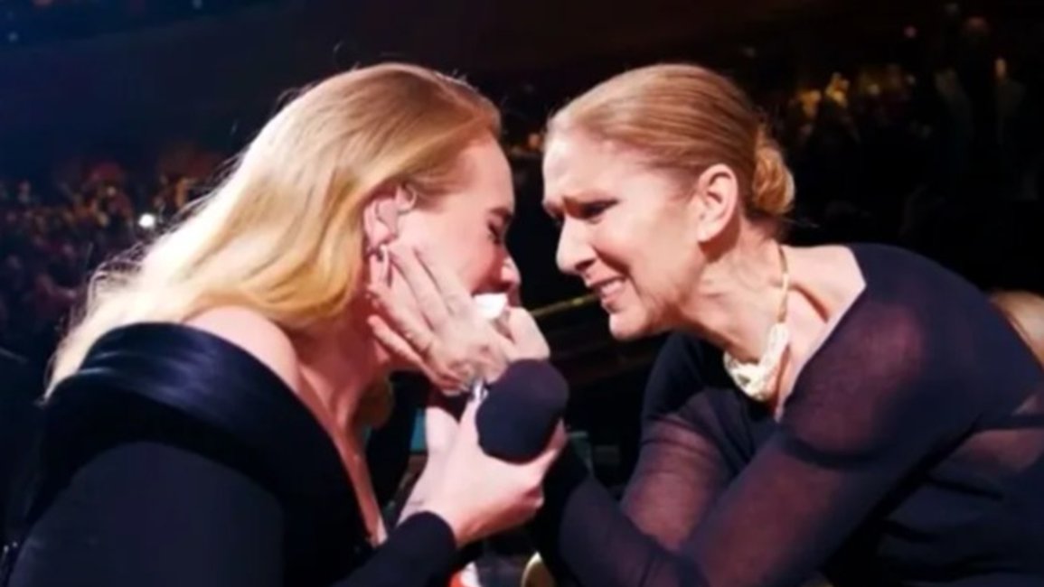 Adele vio a Céline Dion en su show en Las Vegas y ambas rompieron en llanto