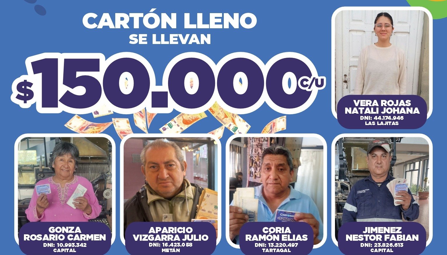Cartonazo: ganadores de la semana 