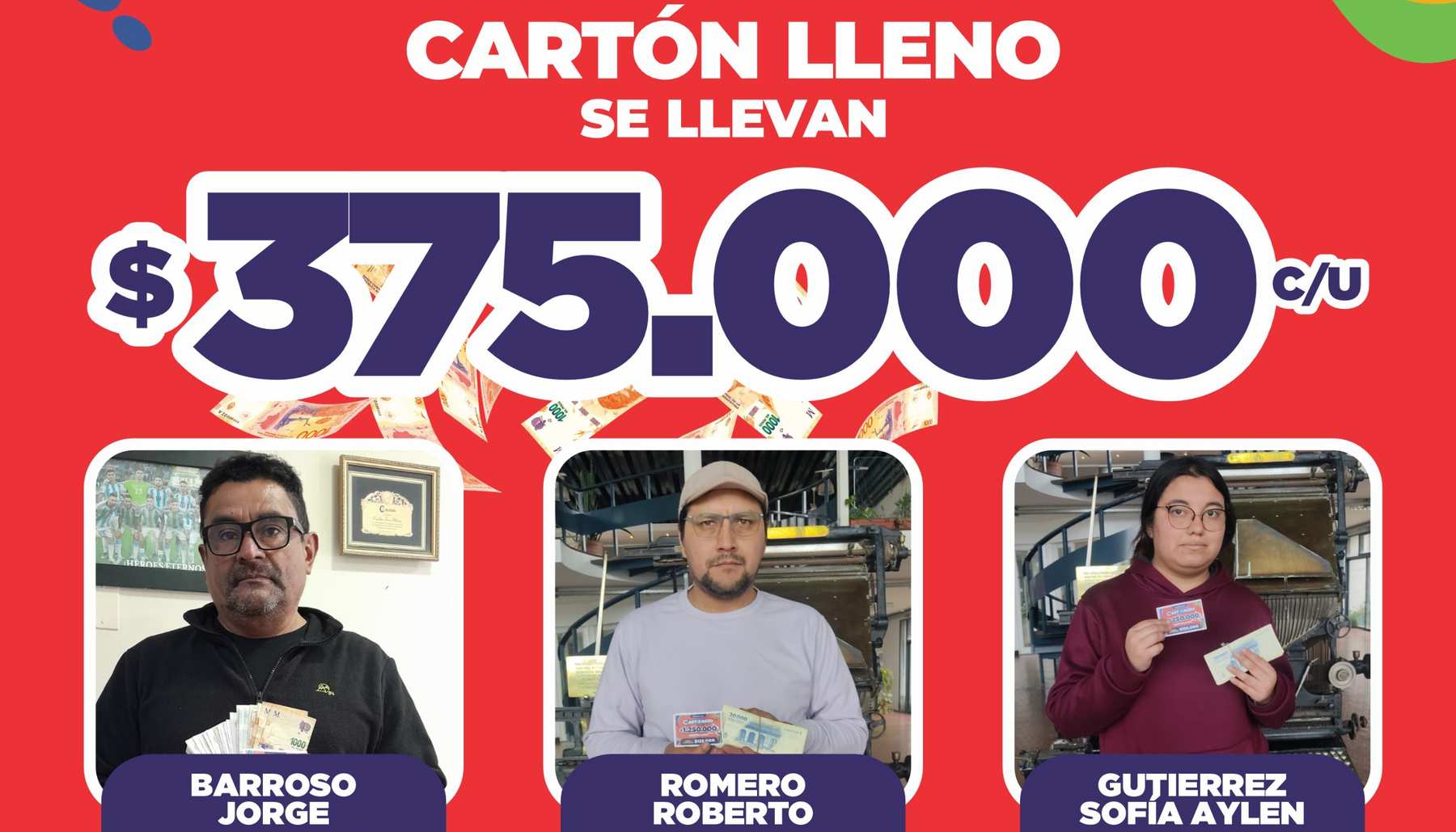 Cartonazo: ganadores de la semana 