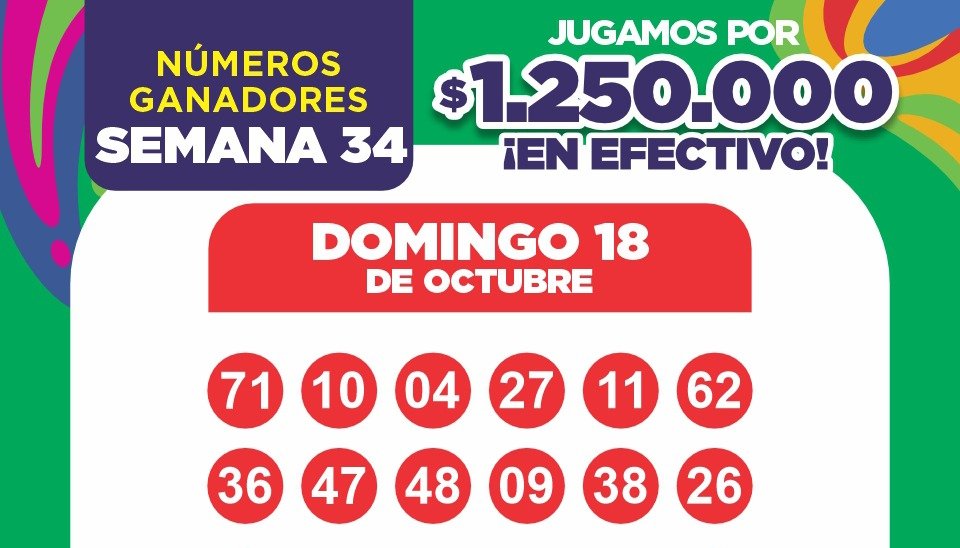 NUMEROS DE LA SEMANA 34