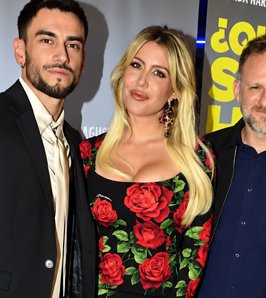 Wanda Nara presentó su primera película junto a Agustín Bernasconi: el look que eligió y los famosos que la acompañaron