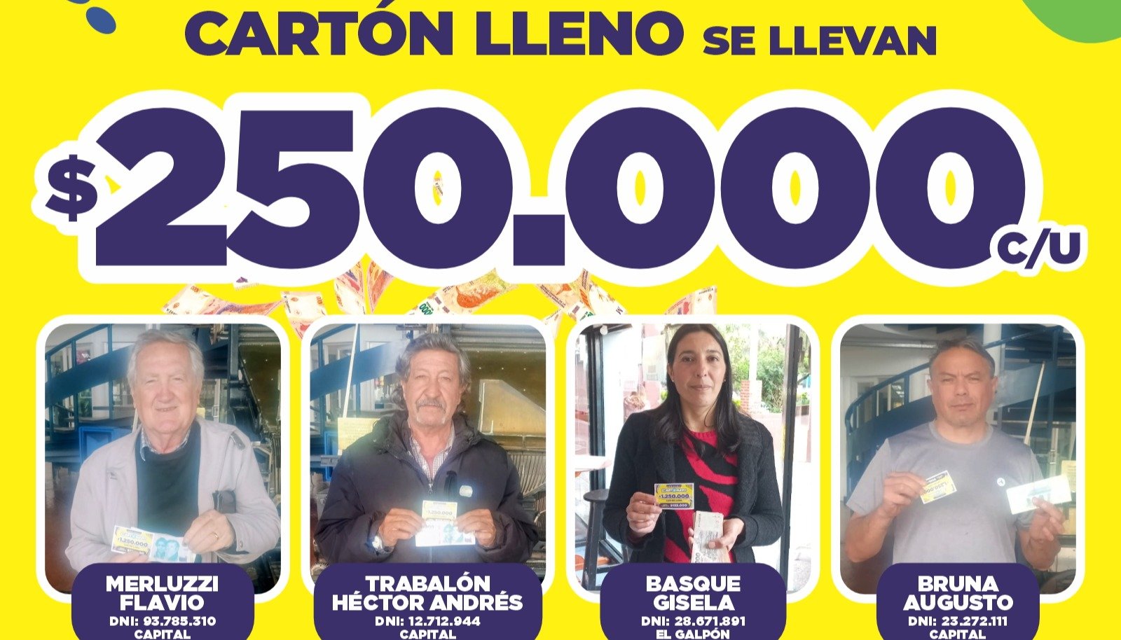 Cartonazo: ganadores de la semana 