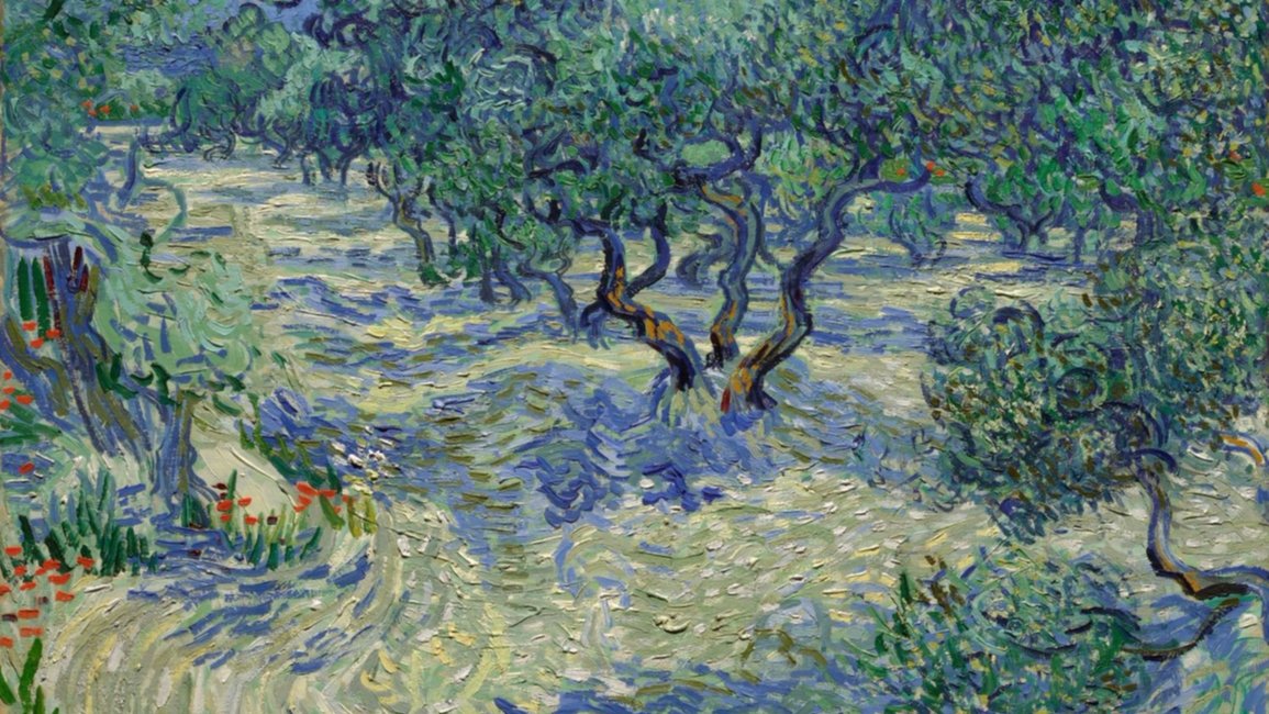 Hallan un saltamontes que estuvo oculto por 128 años en "Los olivos" de Van Gogh