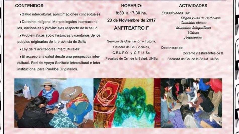 Invitan a la jornada “Salud intercultural, un debate pendiente y necesario”