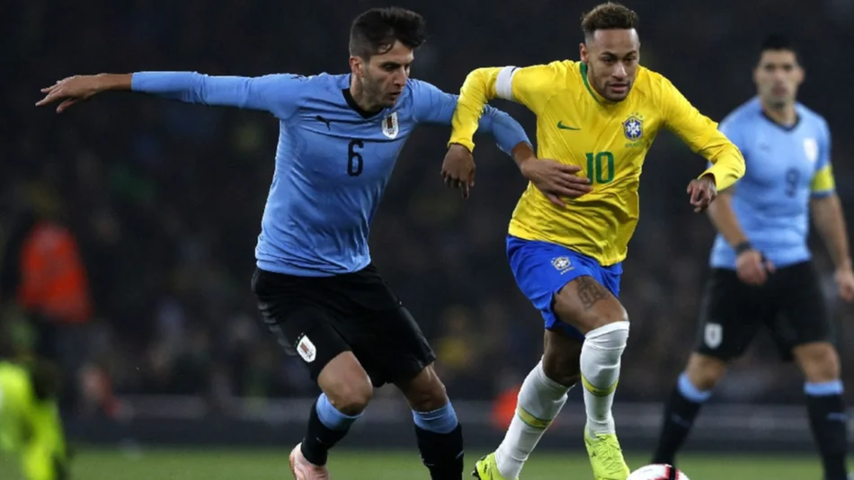 Ajustada victoria de Brasil sobre Uruguay