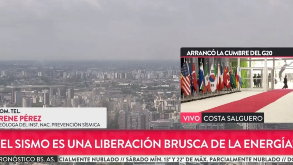 En medio de la Cumbre G20, un sismo de 3.8 sacudió Buenos Aires