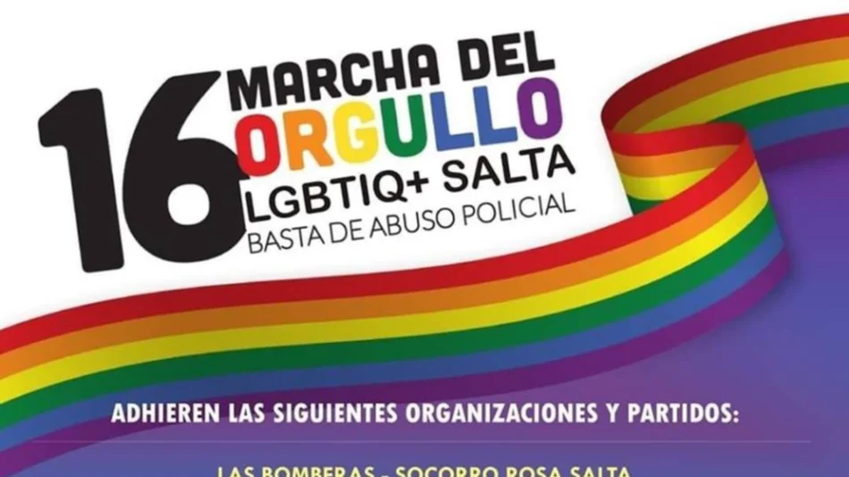Mañana, la Marcha del Orgullo en Salta pedirá que cesen los abusos policiales