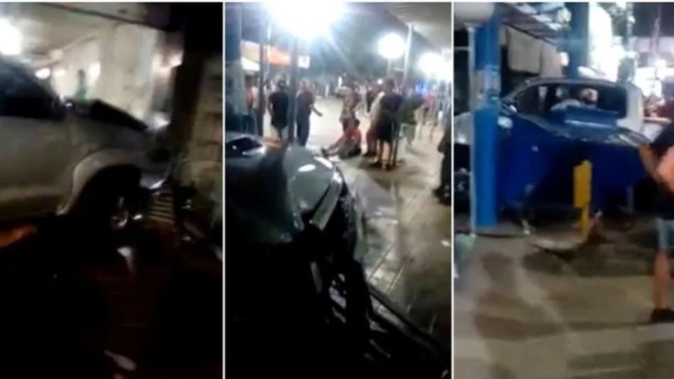 VIDEO Corría picadas, atropelló a cuatro personas y se estrelló contra un comercio