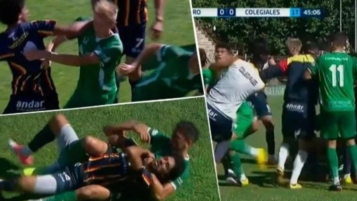 Una llave de MMA en medio de un partido del ascenso casi termina en batalla campal