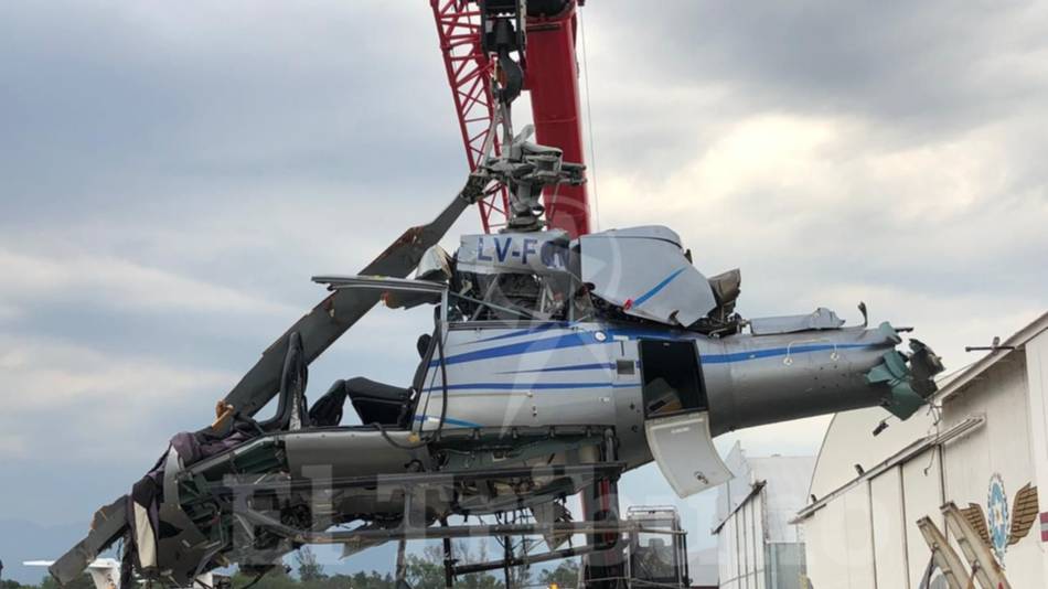 FOTOS. Nuevas imágenes del helicóptero en el que se accidentó Brito