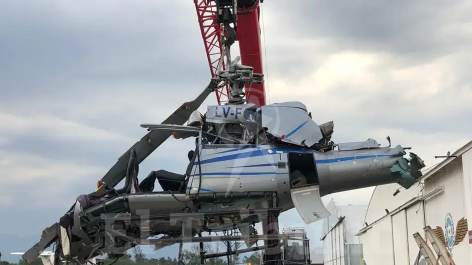 FOTOS. Nuevas imágenes del helicóptero en el que se accidentó Brito