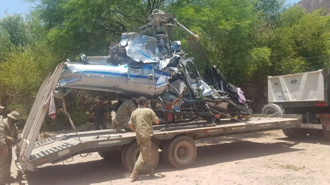 Confirmado: el helicóptero de Brito impactó con la señalizacion de la tirolesa