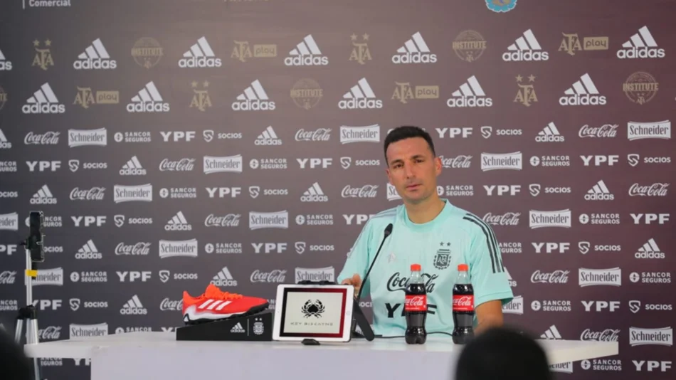 Scaloni: “Messi está bien y, si sigue así, va a jugar”