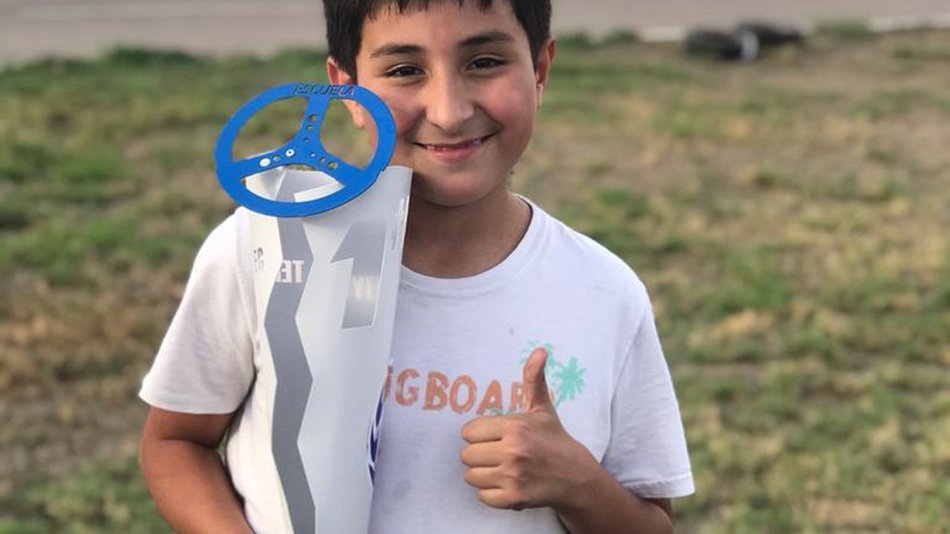 Felipe Balderrama tuvo su festejo en la pista de karting