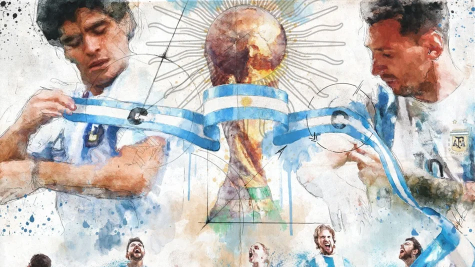 Maradona, Messi, legado y fe: la obra de un salteño que cautivó al mundo