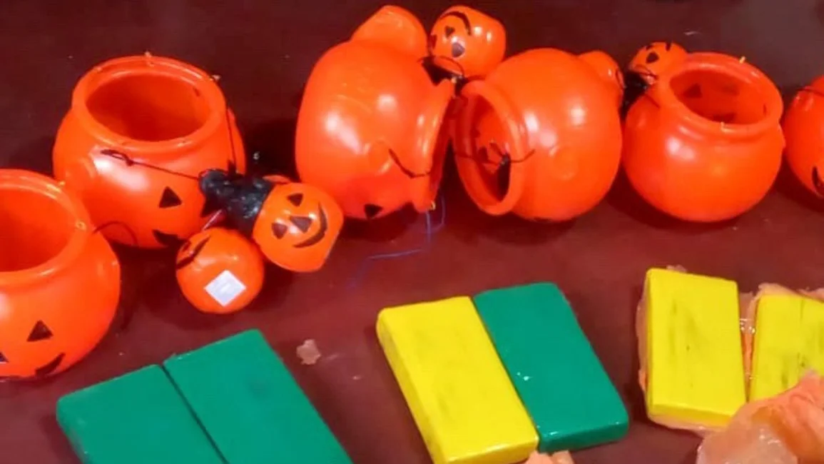 Calabazas de halloween, llenas de cocaína