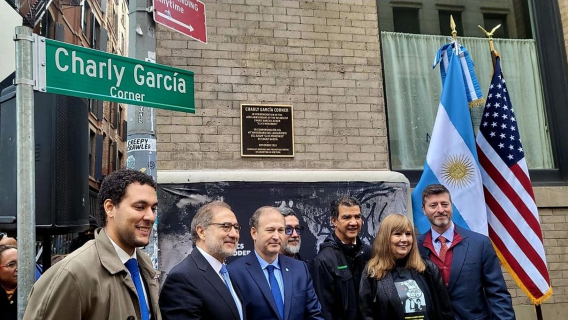 La Ciudad de Nueva York homenajeó a Charly García: tiene una esquina a su nombre