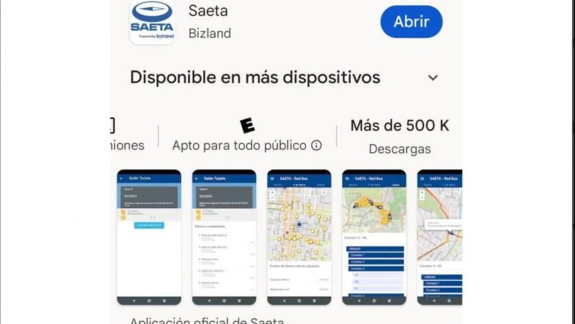 La app de Saeta superó las 500.000 descargas en la play store