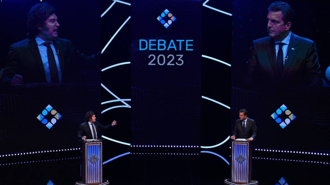 DEBATE PRESIDENCIAL 2023. Massa impuso su estrategia de ataque ante un Milei que le "perdonó" la crisis