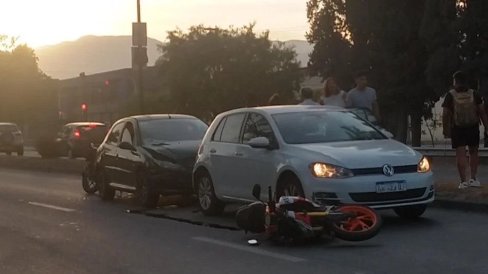 Los vehículos al momento del accidente. Federico Medaa. 