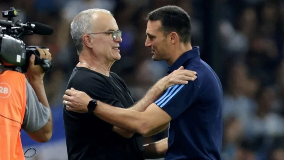 Qué le dijo Bielsa a Scaloni antes de la derrota de Argentina ante Uruguay