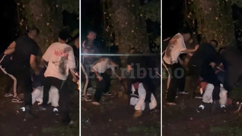 VIDEO. Brutal golpiza a dos jóvenes a la salida de una fiesta en San Lorenzo