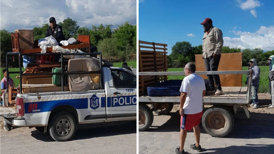 Denuncian un violento desalojo policial en un paraje de San Carlos, con la presencia de hombres encapuchados