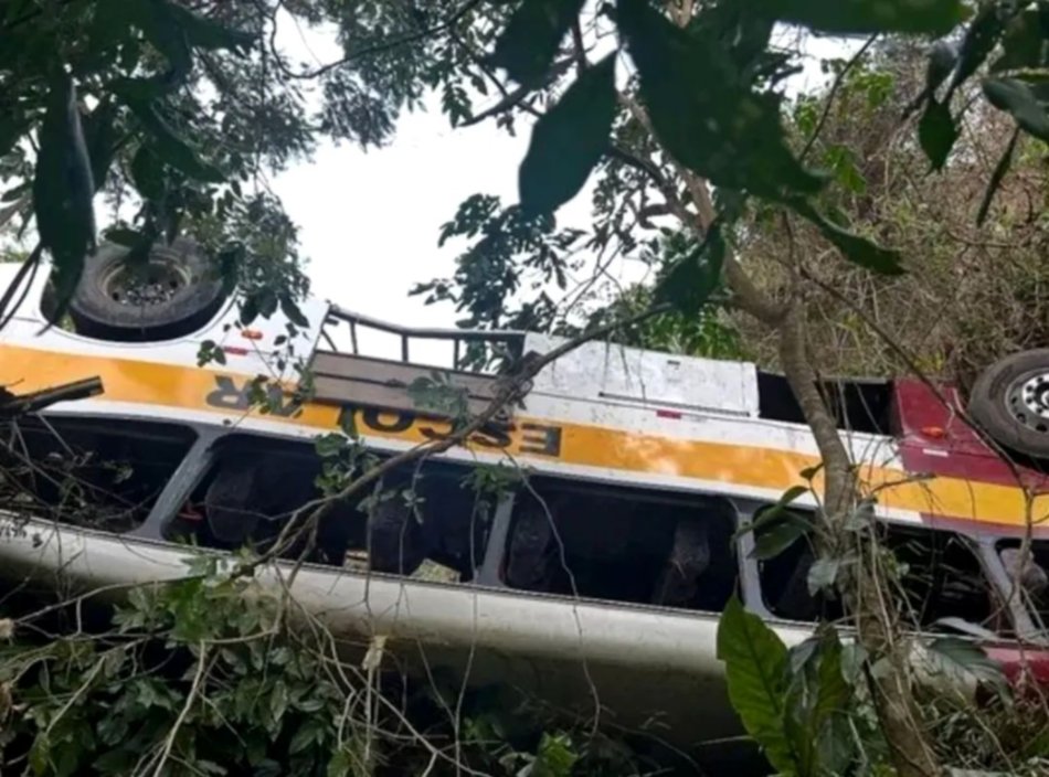 Tragedia en Brasil: al menos 18 muertos al caer un autobús a un precipicio