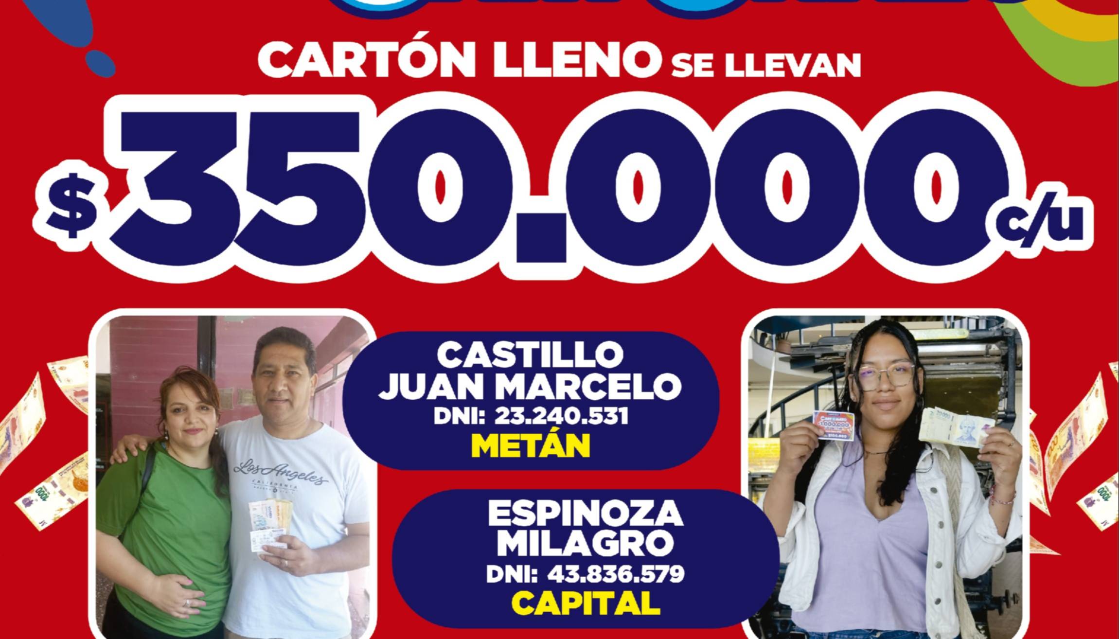 Cartonazo: ganadores de la semana 
