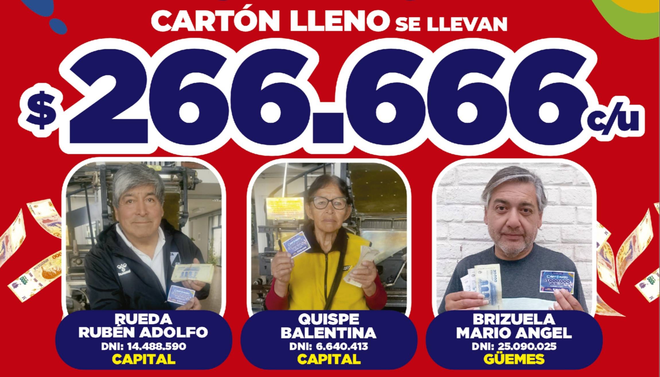 Cartonazo: ganadores de la semana 
