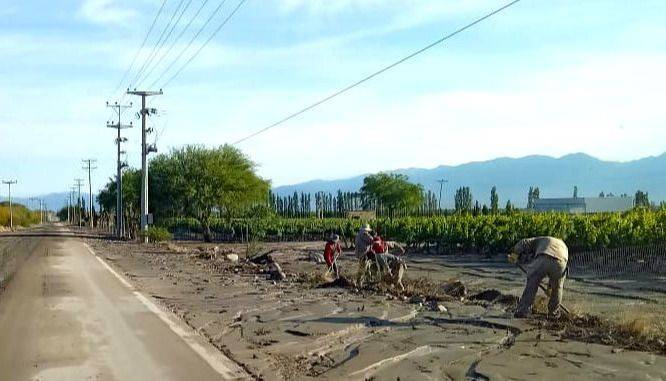 Temporal en los Valles Calchaquíes: desbordes de los ríos arrasaron cultivos también en San Carlos 