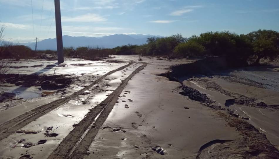 Temporal en los Valles Calchaquíes: desbordes de los ríos arrasaron cultivos también en San Carlos 