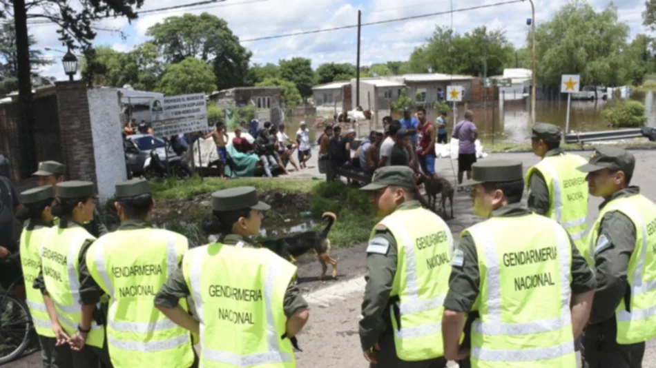 Inundaciones y represión en la localidad de Pergamino