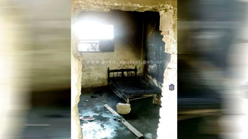 Se incendió una casa en barrio Ceferino