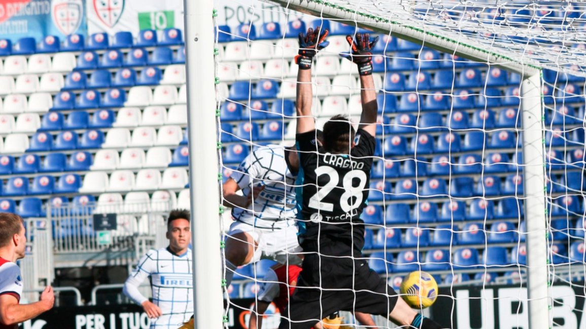 Inter se lo dio vuelta al Cagliari y le ganó 3 a 1