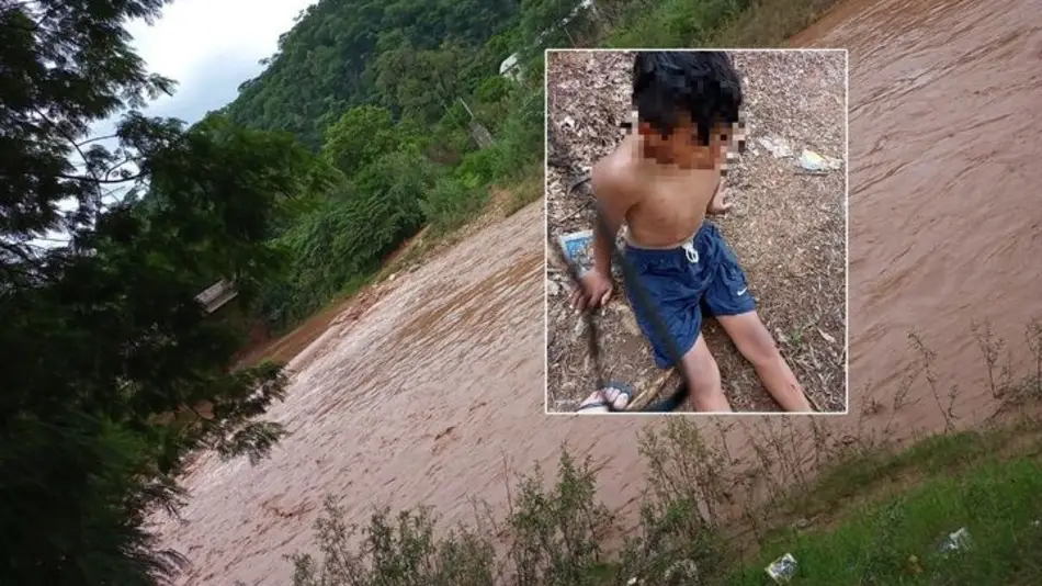 Un milagro: Un niño fue arrastrado por un río y fue rescatado con vida