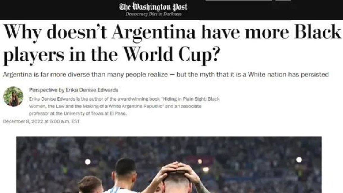 El polémico planteo de The Washington Post: por qué no hay negros en la Selección Argentina