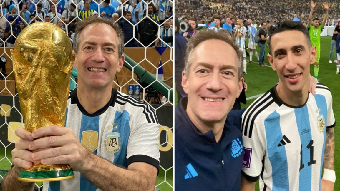 El salteño que levantó la Copa del Mundo y festejó con Messi y los jugadores en Qatar