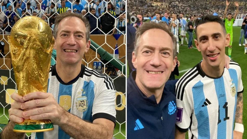 El salteño que levantó la Copa del Mundo y festejó con Messi y los jugadores en Qatar