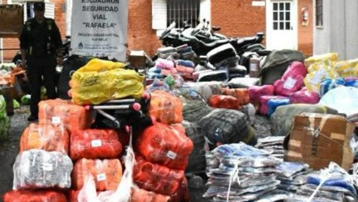 Secuestro de mercadería ilegal con destino a La Salada