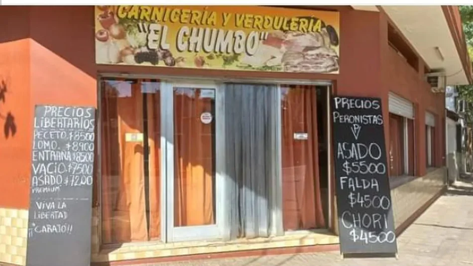 Una carnicería puso precios distintos para clientes libertarios y para peronistas