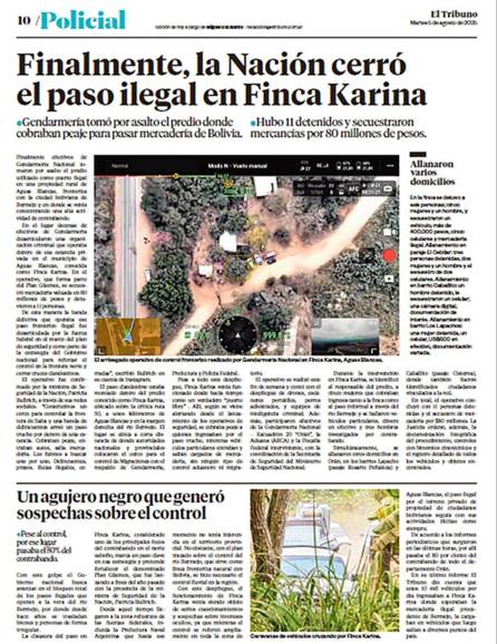 Finca Karina: un contrabando que va más allá de 11 imputados