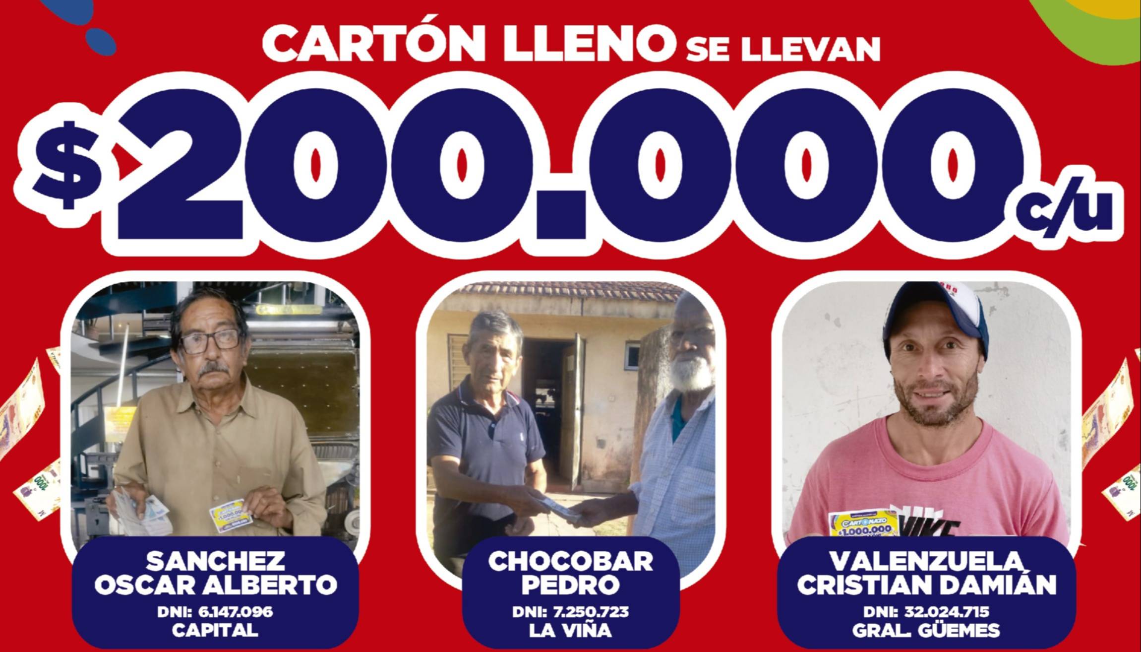 Cartonazo: ganadores de la semana 