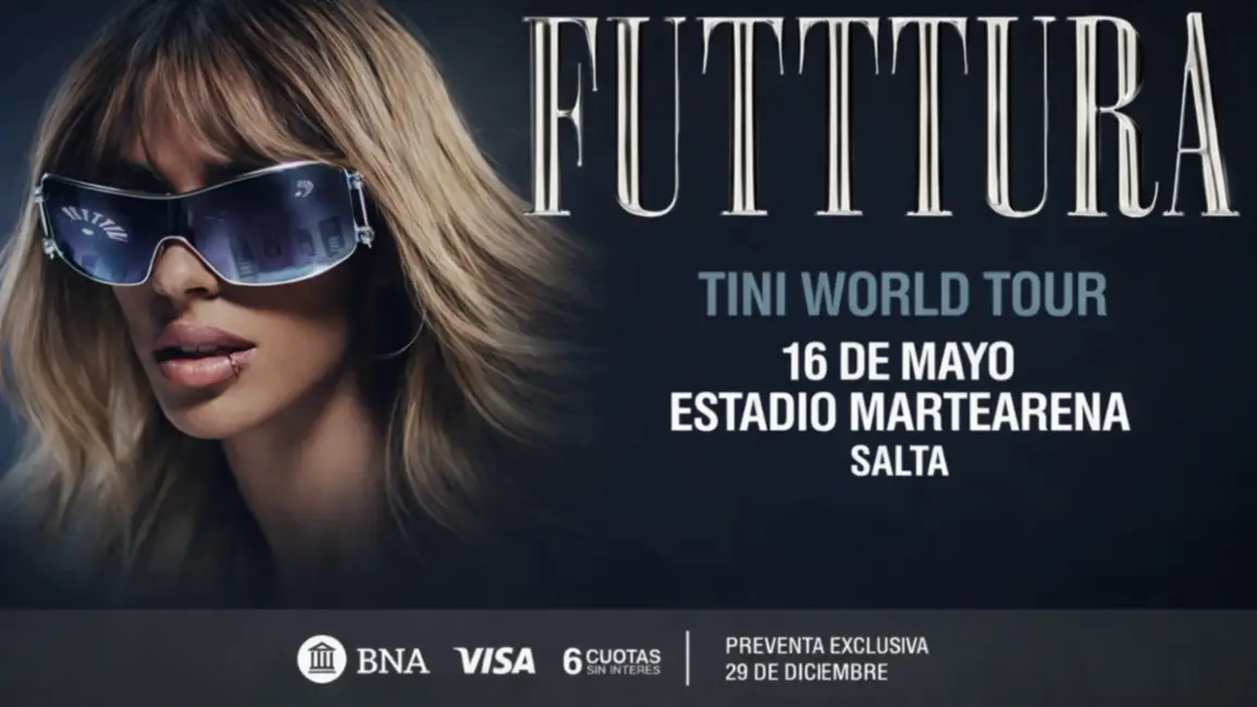 Tini llega a Salta con Futttura: hoy comenzó la preventa y mañana arranca la venta general desde las 10